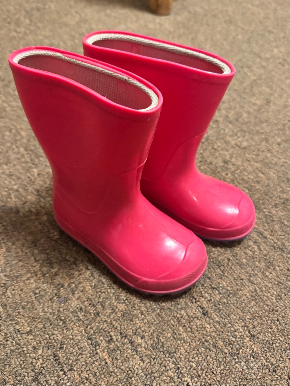 Kids Bright Pink Waterproof Rain Boots